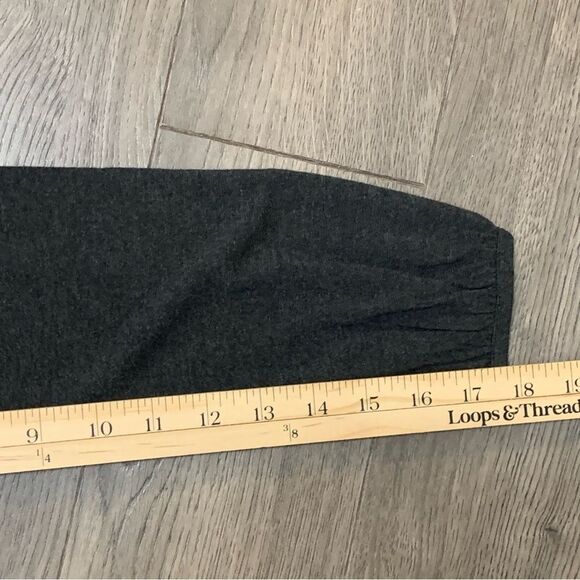 BODEN Dress Women’s 4 Gray Midi V-Neck Tie Back Long Sleeve Empire Waist. NWT - Picture 10 of 13